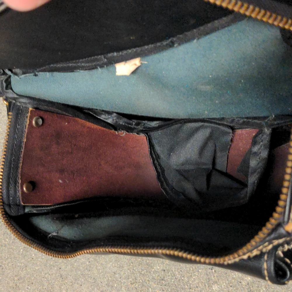 Hinson vintage 1950s black camera bag Talon zipper Hinson hardware 5/$35 - Picture 12 of 14